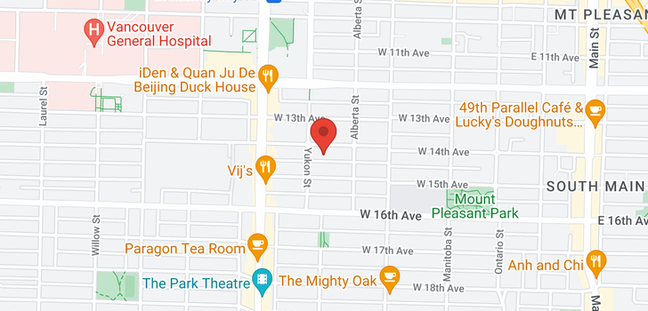 map of 354 W 14TH AVENUE